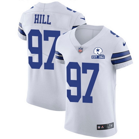 Nike Cowboys 97 Trysten Hill White Men Stitched With Established In 1960 Patch NFL New Elite Jersey Nike Cowboys 97 Trysten Hill White Men Stitched With Established In 1960 Patch NFL New Elite Jersey