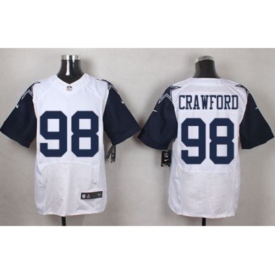 Nike Cowboys #98 Tyrone Crawford White Mens Stitched NFL Elite Rush Jerseys Nike Cowboys #98 Tyrone Crawford White Mens Stitched NFL Elite Rush Jerseys