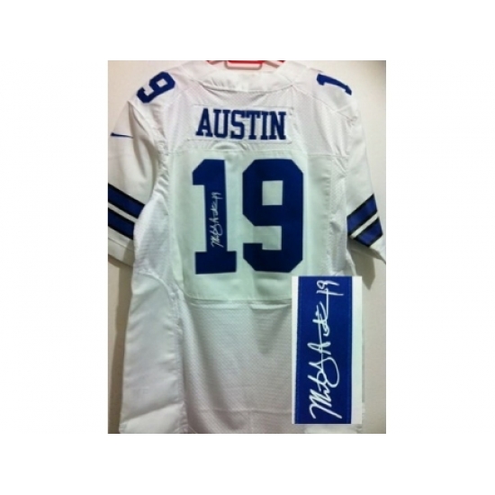 Nike Dallas Cowboys 19 Miles Austin White Elite Signed NFL Jersey Nike Dallas Cowboys 19 Miles Austin White Elite Signed NFL Jersey