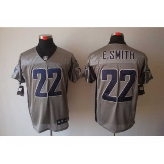 Nike Dallas Cowboys 22 Emmitt Smith Grey Elite Shadow NFL Jersey Nike Dallas Cowboys 22 Emmitt Smith Grey Elite Shadow NFL Jersey