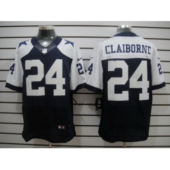 Nike Dallas Cowboys 24 Morris Claiborne Blue Elite Thankgivings NFL Jersey Nike Dallas Cowboys 24 Morris Claiborne Blue Elite Thankgivings NFL Jersey