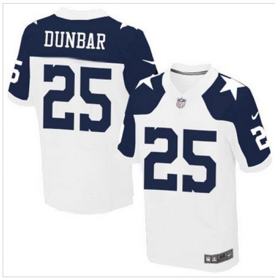 Nike Dallas Cowboys #25 Lance Dunbar White Thanksgiving Throwback Mens Stitched NFL Elite Jersey Nike Dallas Cowboys #25 Lance Dunbar White Thanksgiving Throwback Mens Stitched NFL Elite Jersey