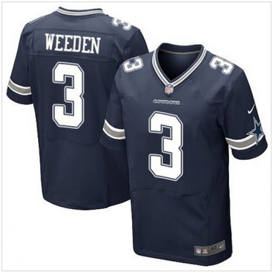 Nike Dallas Cowboys #3 Brandon Weeden Navy Blue Team Color Mens Stitched NFL Elite Jersey Nike Dallas Cowboys #3 Brandon Weeden Navy Blue Team Color Mens Stitched NFL Elite Jersey