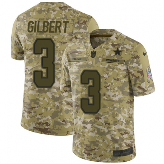 Nike Dallas Cowboys 3 Garrett Gilbert Camo Men Stitched NFL Limited 2018 Salute To Service Jersey Nike Dallas Cowboys 3 Garrett Gilbert Camo Men Stitched NFL Limited 2018 Salute To Service Jersey
