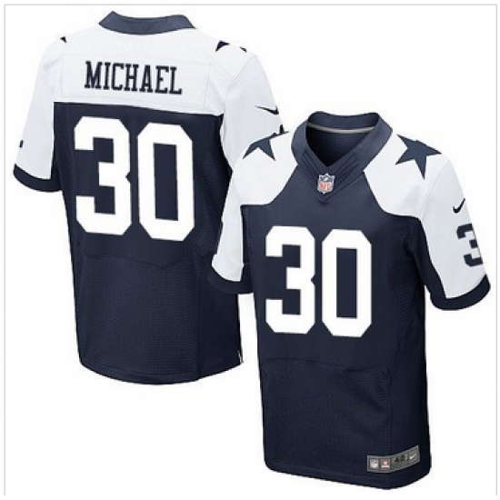 Nike Dallas Cowboys #30 Christine Michael Navy Blue Thanksgiving Throwback Mens Stitched NFL Elite Jersey Nike Dallas Cowboys #30 Christine Michael Navy Blue Thanksgiving Throwback Mens Stitched NFL Elite Jersey