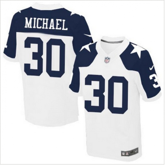 Nike Dallas Cowboys #30 Christine Michael White Thanksgiving Throwback Mens Stitched NFL Elite Jersey Nike Dallas Cowboys #30 Christine Michael White Thanksgiving Throwback Mens Stitched NFL Elite Jersey
