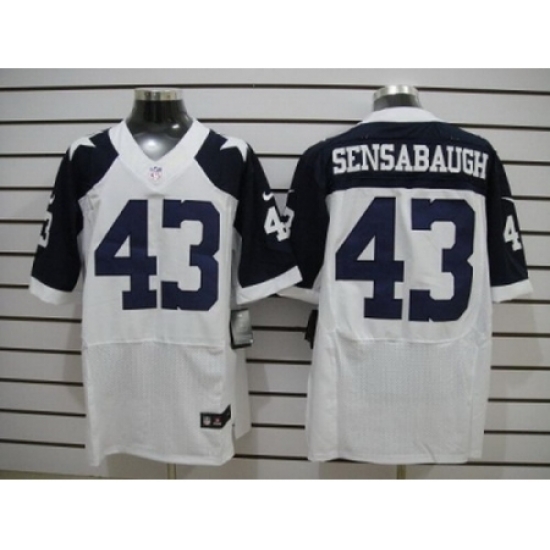 Nike Dallas Cowboys 43 Gerald Sensabaugh White Elite Thankgivings NFL Jersey Nike Dallas Cowboys 43 Gerald Sensabaugh White Elite Thankgivings NFL Jersey