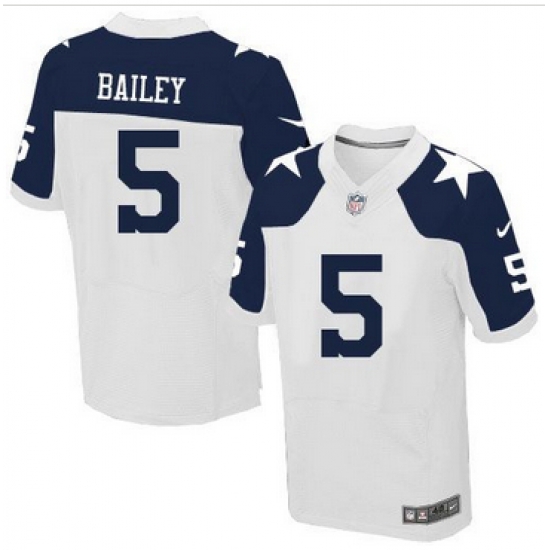 Nike Dallas Cowboys #5 Dan Bailey White Thanksgiving Throwback Mens Stitched NFL Elite Jersey Nike Dallas Cowboys #5 Dan Bailey White Thanksgiving Throwback Mens Stitched NFL Elite Jersey