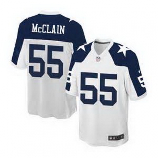 Nike Dallas Cowboys #55 Rolando McClain White Thanksgiving Throwback Mens Stitched NFL Elite Jersey Nike Dallas Cowboys #55 Rolando McClain White Thanksgiving Throwback Mens Stitched NFL Elite Jersey