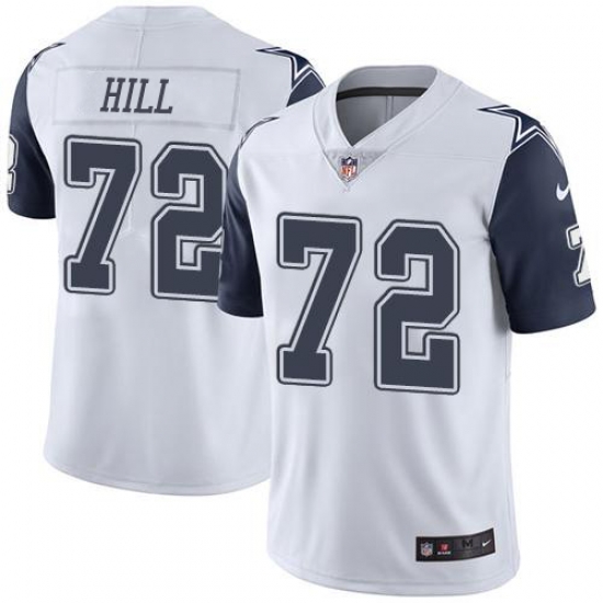 Nike Dallas Cowboys 72 Trysten Hill White Men Stitched NFL Limited Rush Jersey Nike Dallas Cowboys 72 Trysten Hill White Men Stitched NFL Limited Rush Jersey