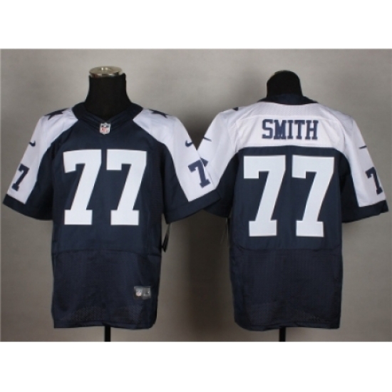 Nike Dallas Cowboys 77 Tyron Smith blue Elite thankgiving NFL Jersey Nike Dallas Cowboys 77 Tyron Smith blue Elite thankgiving NFL Jersey