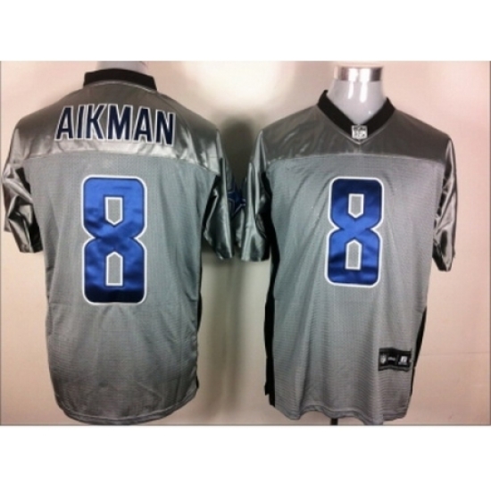 Nike Dallas Cowboys 8 Troy Aikman grey Elite shadow NFL Jersey Nike Dallas Cowboys 8 Troy Aikman grey Elite shadow NFL Jersey