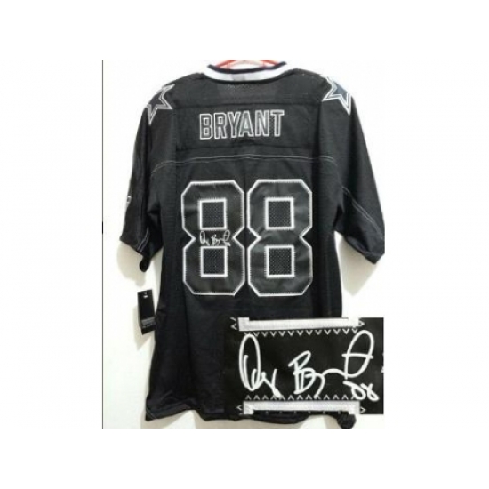 Nike Dallas Cowboys 88 Dez Bryant Black Elite Light Out Signed NFL Jersey Nike Dallas Cowboys 88 Dez Bryant Black Elite Light Out Signed NFL Jersey