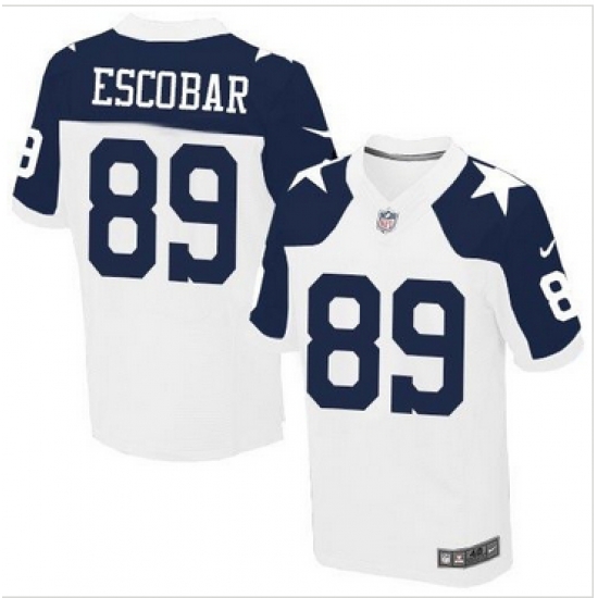 Nike Dallas Cowboys #89 Gavin Escobar White Thanksgiving Throwback Mens Stitched NFL Elite Jersey Nike Dallas Cowboys #89 Gavin Escobar White Thanksgiving Throwback Mens Stitched NFL Elite Jersey
