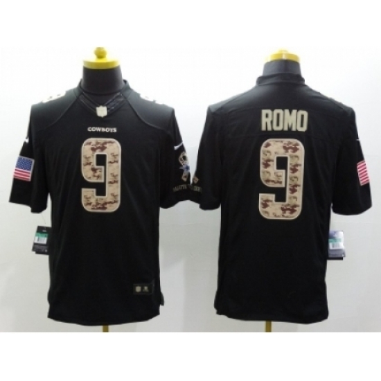 Nike Dallas Cowboys 9 Tony Romo Black Limited Salute to Service NFL Jersey Nike Dallas Cowboys 9 Tony Romo Black Limited Salute to Service NFL Jersey