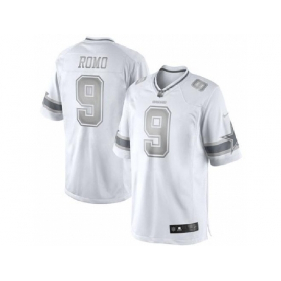 Nike Dallas Cowboys 9 Tony Romo White Limited Platinum NFL Jersey Nike Dallas Cowboys 9 Tony Romo White Limited Platinum NFL Jersey