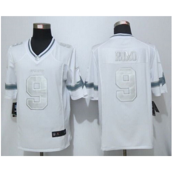 Nike Dallas Cowboys #9 Tony Romo White Mens Stitched NFL Limited Platinum Jersey Nike Dallas Cowboys #9 Tony Romo White Mens Stitched NFL Limited Platinum Jersey