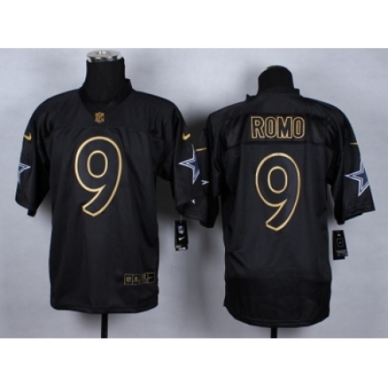 Nike Dallas Cowboys 9 Tony Romo black Elite gold lettering fashion NFL Jersey Nike Dallas Cowboys 9 Tony Romo black Elite gold lettering fashion NFL Jersey
