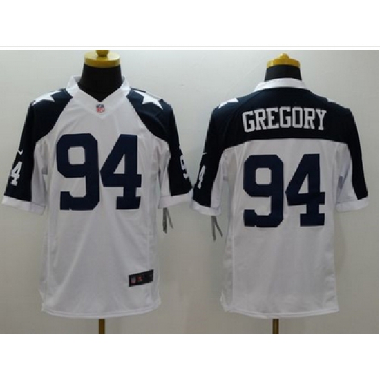 Nike Dallas Cowboys #94 Randy Gregory White Thanksgiving Throwback Men 27s Stitched NFL Limited Jersey Nike Dallas Cowboys #94 Randy Gregory White Thanksgiving Throwback Men 27s Stitched NFL Limited Jersey