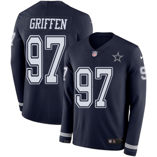 Nike Dallas Cowboys 97 Everson Griffen Navy Blue Team Color Men Stitched NFL Limited Therma Long Sleeve Jersey Nike Dallas Cowboys 97 Everson Griffen Navy Blue Team Color Men Stitched NFL Limited Therma Long Sleeve Jersey