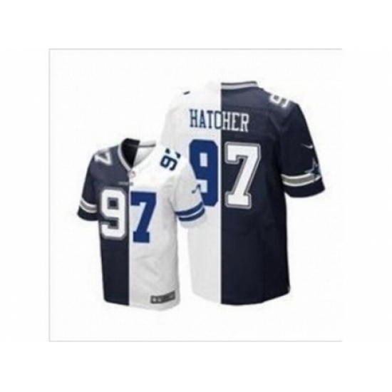 Nike Dallas Cowboys 97 Jason Hatcher white-blue Elite split NFL Jersey Nike Dallas Cowboys 97 Jason Hatcher white-blue Elite split NFL Jersey