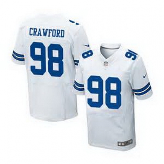 Nike Dallas Cowboys #98 Tyrone Crawford White Mens Stitched NFL Elite Jersey Nike Dallas Cowboys #98 Tyrone Crawford White Mens Stitched NFL Elite Jersey