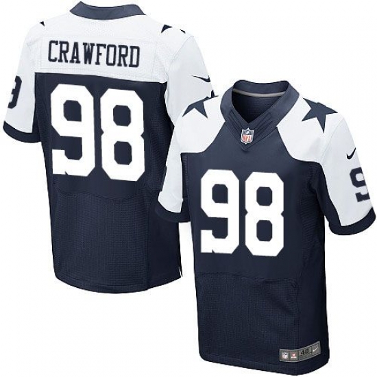 Nike Dallas Cowboys #98 Tyrone Crawford White Thanksgiving Throwback Men 27s Stitched NFL Elite Jersey Nike Dallas Cowboys #98 Tyrone Crawford White Thanksgiving Throwback Men 27s Stitched NFL Elite Jersey