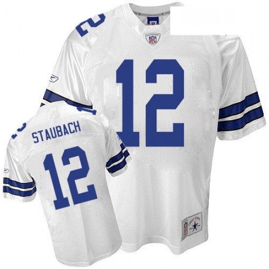 Reebok Dallas Cowboys 12 Roger Staubach Replica White Legend Throwback NFL Jersey Reebok Dallas Cowboys 12 Roger Staubach Replica White Legend Throwback NFL Jersey