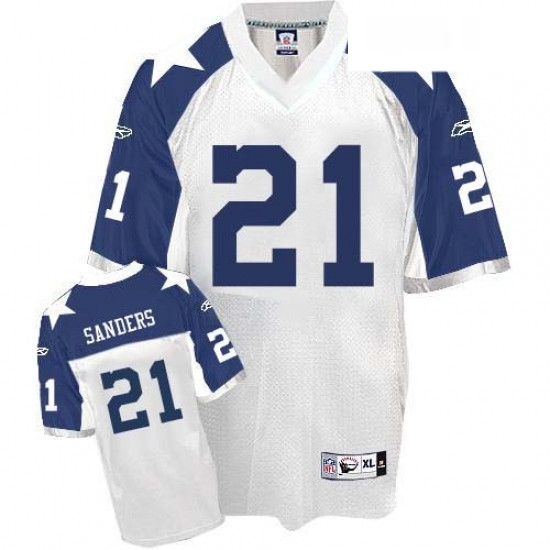 Reebok Dallas Cowboys 21 Deion Sanders White Thanksgiving Premier EQT Throwback NFL Jersey Reebok Dallas Cowboys 21 Deion Sanders White Thanksgiving Premier EQT Throwback NFL Jersey