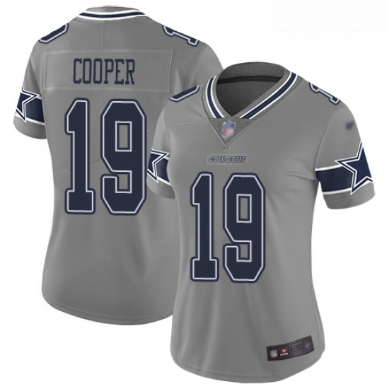 Cowboys #19 Amari Cooper Gray Women Stitched Football Limited Inverted Legend Jersey Cowboys #19 Amari Cooper Gray Women Stitched Football Limited Inverted Legend Jersey