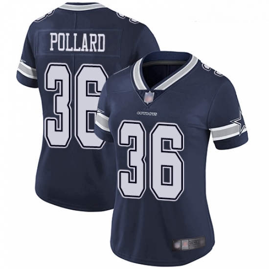 Cowboys #36 Tony Pollard Navy Blue Team Color Women Stitched Football Vapor Untouchable Limited Jersey Cowboys #36 Tony Pollard Navy Blue Team Color Women Stitched Football Vapor Untouchable Limited Jersey