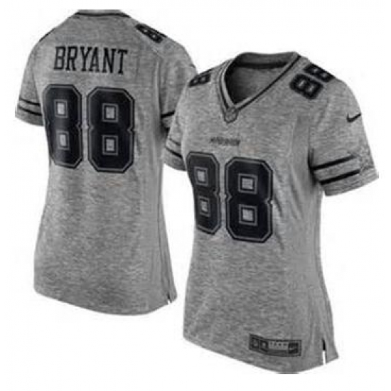 Dallas Cowboys 88 Bryant Womens Stitched NFL Limited Gridiron Gray Jersey Dallas Cowboys 88 Bryant Womens Stitched NFL Limited Gridiron Gray Jersey