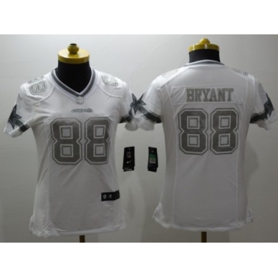 Dallas Cowboys 88 Bryantl White Women NFL Limited Platinum Jersey Dallas Cowboys 88 Bryantl White Women NFL Limited Platinum Jersey