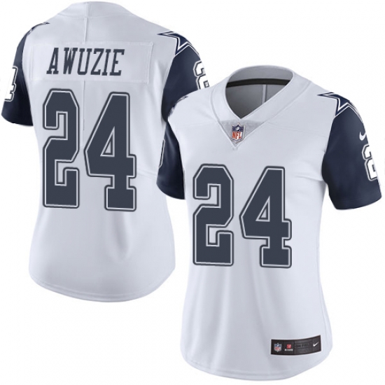 Nike Cowboys #24 Chidobe Awuzie White Womens Stitched NFL Limited Rush Jersey Nike Cowboys #24 Chidobe Awuzie White Womens Stitched NFL Limited Rush Jersey