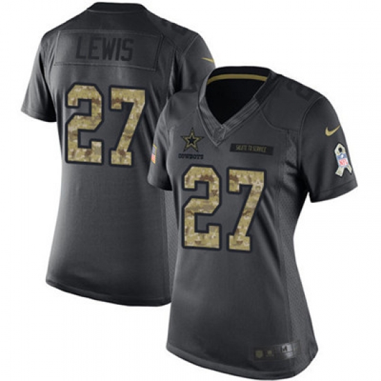 Nike Cowboys #27 Jourdan Lewis Black Womens 2016 Salute to Service NFL Limited Jersey Nike Cowboys #27 Jourdan Lewis Black Womens 2016 Salute to Service NFL Limited Jersey