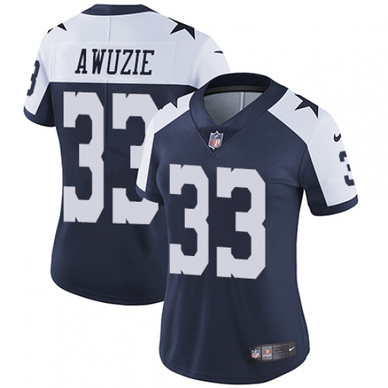 Nike Cowboys #33 Chidobe Awuzie Navy Blue Thanksgiving Womens Stitched NFL Vapor Untouchable Limited Throwback Jersey Nike Cowboys #33 Chidobe Awuzie Navy Blue Thanksgiving Womens Stitched NFL Vapor Untouchable Limited Throwback Jersey