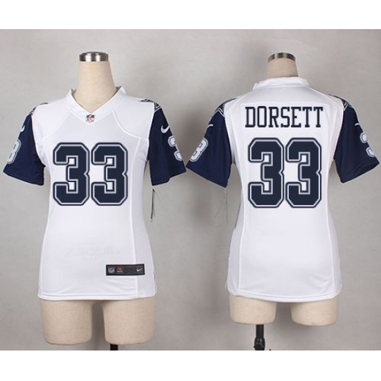 Nike Cowboys 33 Tony Dorsett White Womens Stitched NFL Elite Rush Jersey Nike Cowboys 33 Tony Dorsett White Womens Stitched NFL Elite Rush Jersey