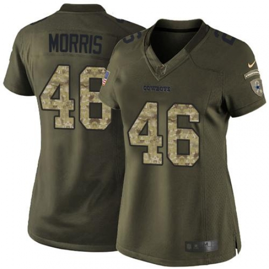Nike Cowboys #46 Alfred Morris Green Womens Stitched NFL Limited Salute to Service Jers Nike Cowboys #46 Alfred Morris Green Womens Stitched NFL Limited Salute to Service Jers