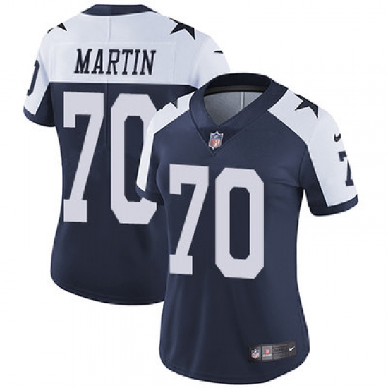 Nike Cowboys #70 Zack Martin Navy Blue Thanksgiving Womens Stitched NFL Vapor Untouchable Limited Throwback Jersey Nike Cowboys #70 Zack Martin Navy Blue Thanksgiving Womens Stitched NFL Vapor Untouchable Limited Throwback Jersey