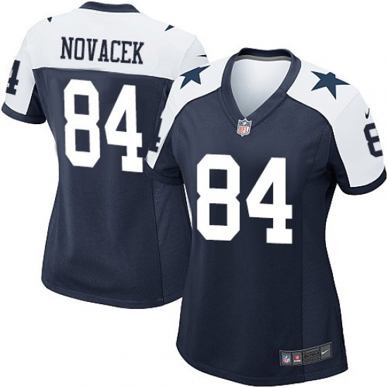 Nike Cowboys #84 Jay Novacek Navy Blue Womens Throwback Alternate NFL Game Jersey Nike Cowboys #84 Jay Novacek Navy Blue Womens Throwback Alternate NFL Game Jersey