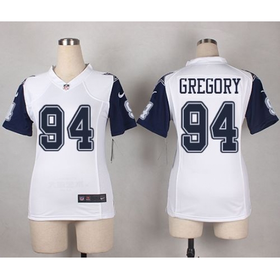 Nike Cowboys 94 Randy Gregory White Womens Stitched NFL Elite Rush Jersey Nike Cowboys 94 Randy Gregory White Womens Stitched NFL Elite Rush Jersey