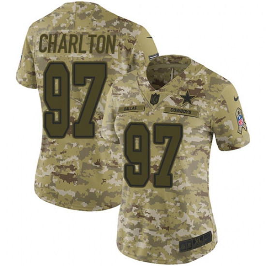 Nike Cowboys #97 Taco Charlton Camo Women Stitched NFL Limited 2018 Salute to Service Jersey Nike Cowboys #97 Taco Charlton Camo Women Stitched NFL Limited 2018 Salute to Service Jersey