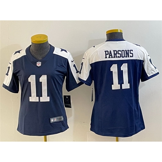 Women Dallas Cowboys 11 Micah Parsons Navy White Vapor Untouchable Limited Stitched Jersey Run Small Women Dallas Cowboys 11 Micah Parsons Navy White Vapor Untouchable Limited Stitched Jersey Run Small