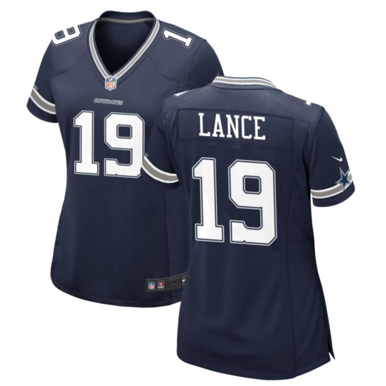 Women Dallas Cowboys 19 Trey Lance Blue F U S E Limited Stitched Football Jersey Women Dallas Cowboys 19 Trey Lance Blue F U S E Limited Stitched Football Jersey
