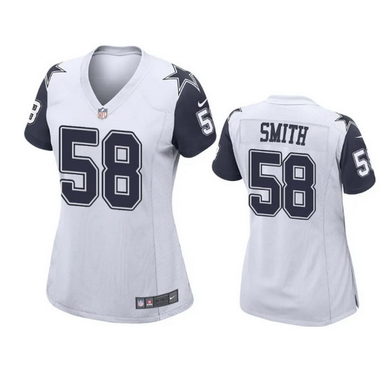 Women Dallas Cowboys 58 Mazi Smith White Stitched Football Game Jersey Women Dallas Cowboys 58 Mazi Smith White Stitched Football Game Jersey