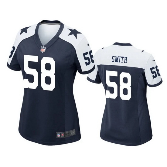 Women Dallas Cowboys 58 Mazi Smith White Thanksgiving Stitched Football Game Jersey Women Dallas Cowboys 58 Mazi Smith White Thanksgiving Stitched Football Game Jersey