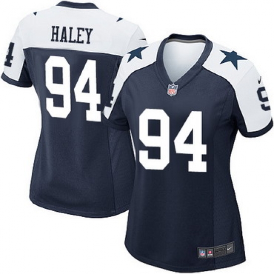 Women Dallas Cowboys #94 Charles Haley Navy Blue Thanksgiving Retired Player NFL Nike Game Jersey Women Dallas Cowboys #94 Charles Haley Navy Blue Thanksgiving Retired Player NFL Nike Game Jersey