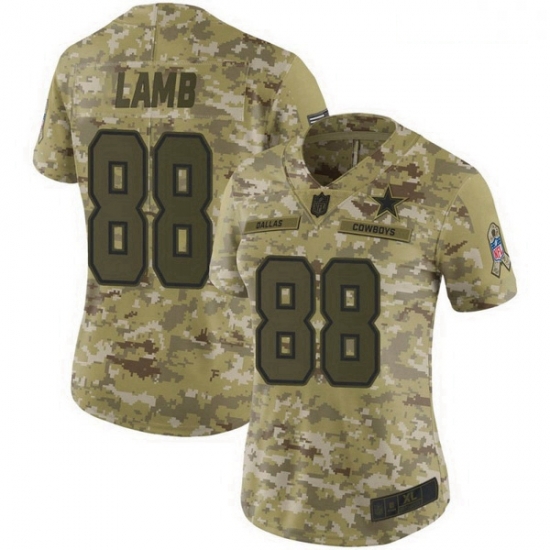Women Dallas Cowboys CeeDee Lamb Camo Limited 2018 Salute to Service Jersey Women Dallas Cowboys CeeDee Lamb Camo Limited 2018 Salute to Service Jersey