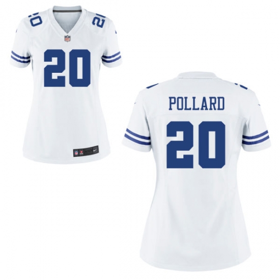 Women Nike Cowboys #20 Tony Pollard White Game Stitched NFL Jersey Women Nike Cowboys #20 Tony Pollard White Game Stitched NFL Jersey