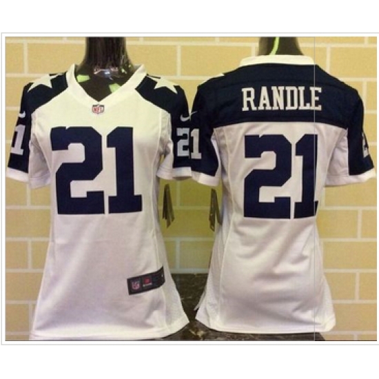 Women Nike Cowboys #21 Joseph Randle White Thanksgiving Throwback Stitched NFL Elite Jersey Women Nike Cowboys #21 Joseph Randle White Thanksgiving Throwback Stitched NFL Elite Jersey